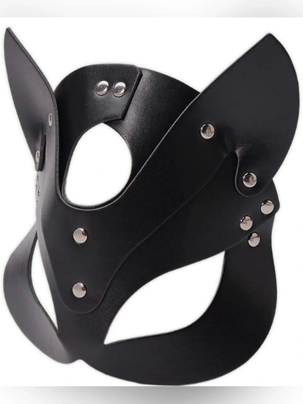 Dr. Harness Black Leather Cat Mask